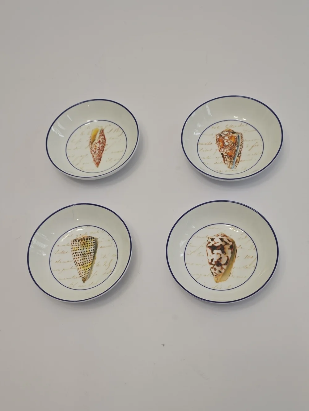 Williams Sonoma Set Of 4 Marc Lakaze La Mer Shells Dip Dish Bowls Sea Shells
